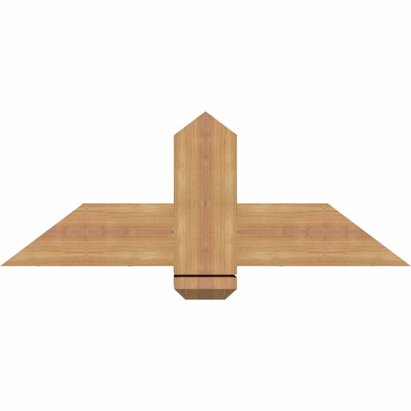 Ekena Millwork Eugene Smooth Timber Gable Bracket, Western Red Cedar, 36"W x 13"H x 5 1/2"D x 5 1/2"F, 9/12 Pitch GBW036X13X0606EUG00SWR - main
